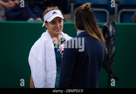 Anna Kalinskaya of Russia during qualifications at the 2019 Nature Valley Classic WTA Premier tennis tournament. Stock Photo