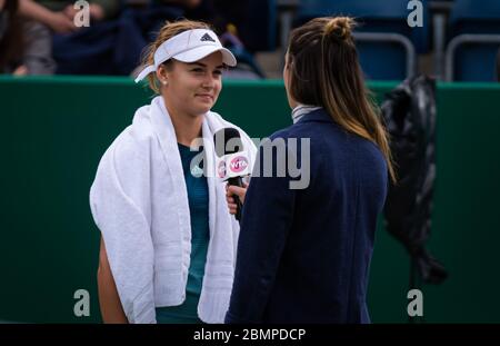 Anna Kalinskaya of Russia during qualifications at the 2019 Nature Valley Classic WTA Premier tennis tournament. Stock Photo