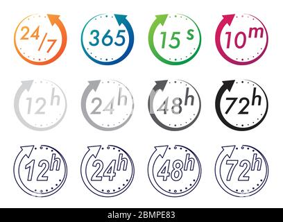 Work time or delivery service Stock Vector