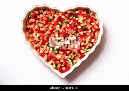 Dried Tapioca Pearls in a Heart Shape Stock Photo