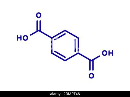 Chemical structure of terephthalic acid, polyester (PET, polyethylene ...