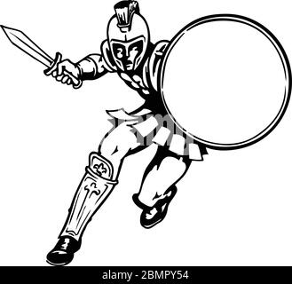 Roman Soldier Vector Illustration Stock Vector