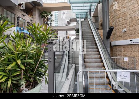 Los Angeles, USA, - April 2020, - Walk of Fame in Hollywood closed the nations around the globe went into lockdown to prevent the spread of Covid-19. Stock Photo