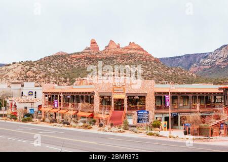 Downtown Sedona in Arizona USA Stock Photo