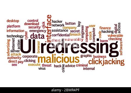 UI redressing word cloud concept on white background Stock Photo