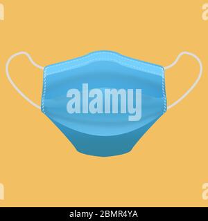 The medical mask is made in a realistic style. Stock Vector