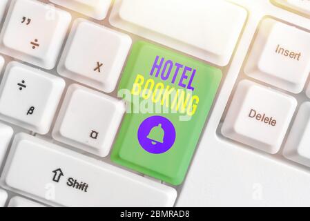 Handwriting text Hotel Booking. Conceptual photo Online Reservations ...