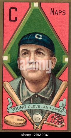 cy young tobacco card 1909 Young, Bare Hand, No. 25, T206 Piedmont Cigarette Baseball Car – Southwest Spirit Antiques & Certified Appraisals Cy Young baseball card (Cleveland