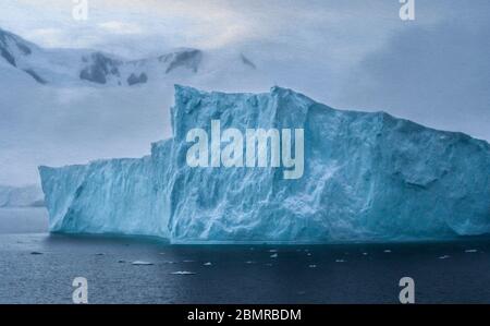 tabular iceberg in the antarctic peninsula Stock Photo
