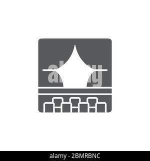 Theater vector icon symbol stage isolated on white background Stock Vector