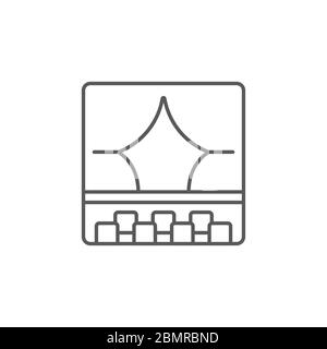 Theater vector icon symbol stage isolated on white background Stock Vector
