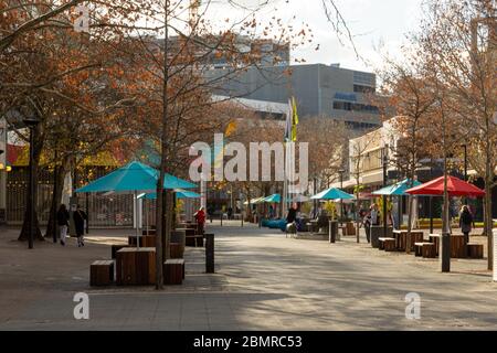 Canberra, Australia – July 3rd 2019: Canberra Civic’s City Walk During Winter Stock Photo