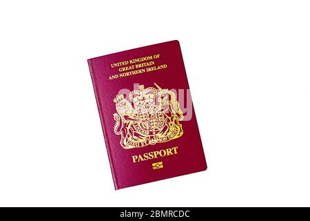 British passport (2020) isolated on white background Stock Photo