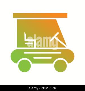 Beautiful Golf buggy Vector Glyph Icon Stock Vector