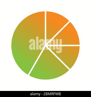 Beautiful Pie chart Vector Glyph icon Stock Vector