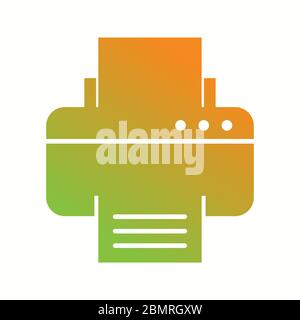 Beautiful Printer Vector Glyph icon Stock Vector
