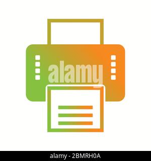 Beautiful Printer Vector Glyph icon Stock Vector