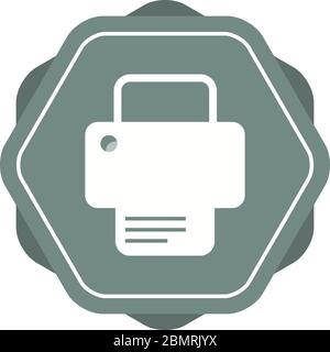 Beautiful Printer Vector Glyph icon Stock Vector