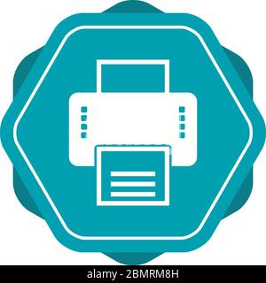 Beautiful Printer Vector Glyph icon Stock Vector