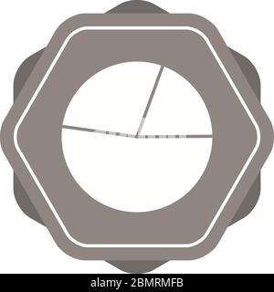 Beautiful Pie chart Vector Glyph icon Stock Vector