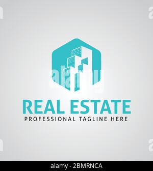 Real estate corporate logo. Real estate logo vector template. Corporate real estate logo Stock Vector