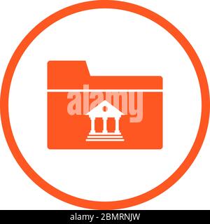 Beautiful Banking folder vector Glyph Icon Stock Vector