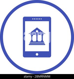 Beautiful Mobile banking Vector Glyph Icon Stock Vector