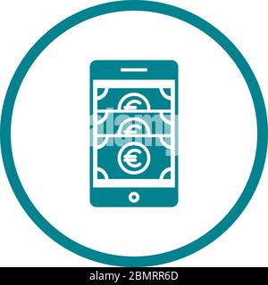 Beautiful Online banking Vector Glyph icon Stock Vector