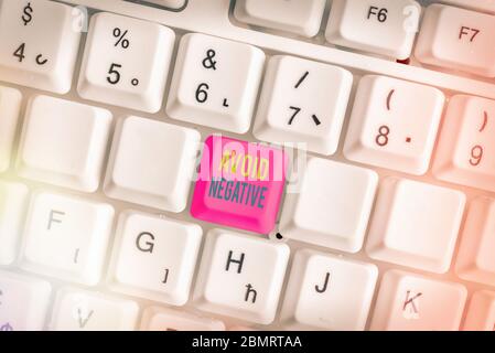 Conceptual hand writing showing Avoid Negative. Concept meaning Staying away from pessimistic showing Suspicious Depression Stock Photo