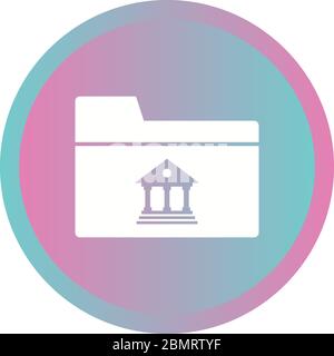 Beautiful Banking folder vector Glyph Icon Stock Vector