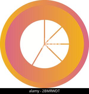 Beautiful Pie chart Vector Glyph icon Stock Vector