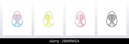 Tree Of Brain Logo Design Stock Vector