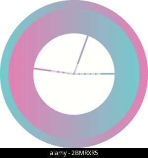 Beautiful Pie chart Vector Glyph icon Stock Vector