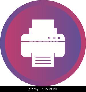 Beautiful Printer Vector Glyph icon Stock Vector