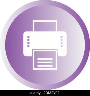 Beautiful Printer Vector Glyph icon Stock Vector