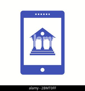 Beautiful Mobile banking Vector Glyph Icon Stock Vector