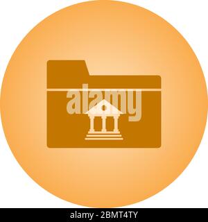 Beautiful Banking folder vector Glyph Icon Stock Vector