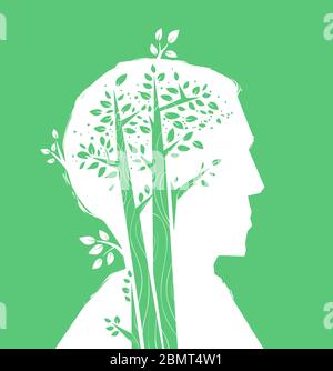 illustration of a tree with people inside of it Stock Photo - Alamy