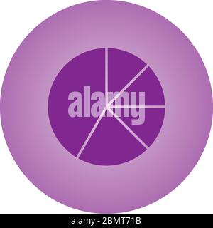 Beautiful Pie chart Vector Glyph icon Stock Vector