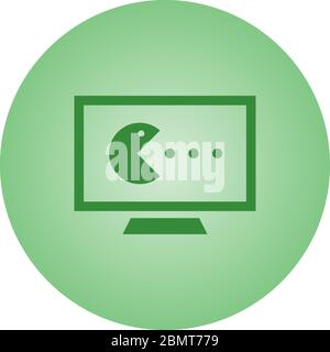 Beautiful Pie chart Vector Glyph icon Stock Vector