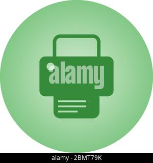 Beautiful Printer Vector Glyph icon Stock Vector