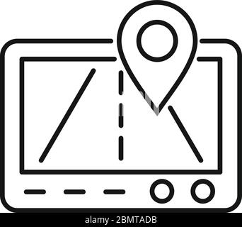 Gps relocation icon. Outline gps relocation vector icon for web design isolated on white background Stock Vector