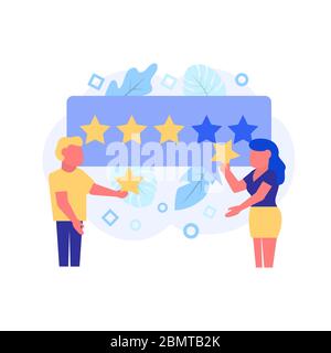 Feedback concept Vector illustration in flat style Stock Vector