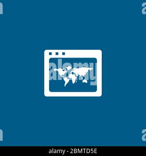 Internet domain and blue world map Stock Photo - Alamy