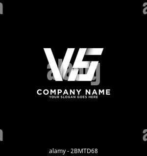 VG letter logo designs, clean and clever logo template, initial logo inspirations Stock Vector