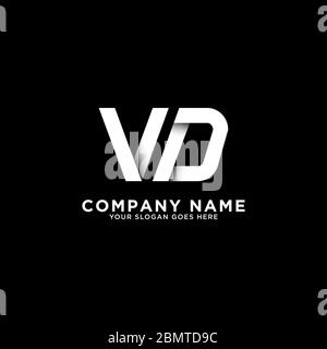 VD letter logo designs, clean and clever logo template, initial logo inspirations Stock Vector