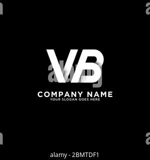 VB letter logo designs, clean and clever logo template, initial logo inspirations Stock Vector