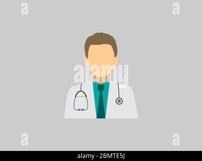 Doctor, health, medical icon. Vector illustration, flat design. Stock Vector