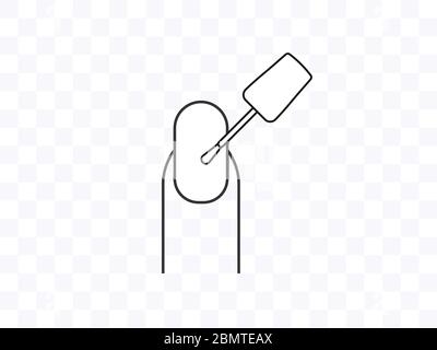 Finger nail polish icon. Vector illustration, flat design. Stock Vector