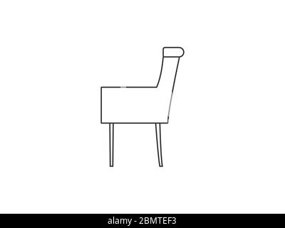 ArmChair, furniture icon. Vector illustration, flat design. Stock Vector